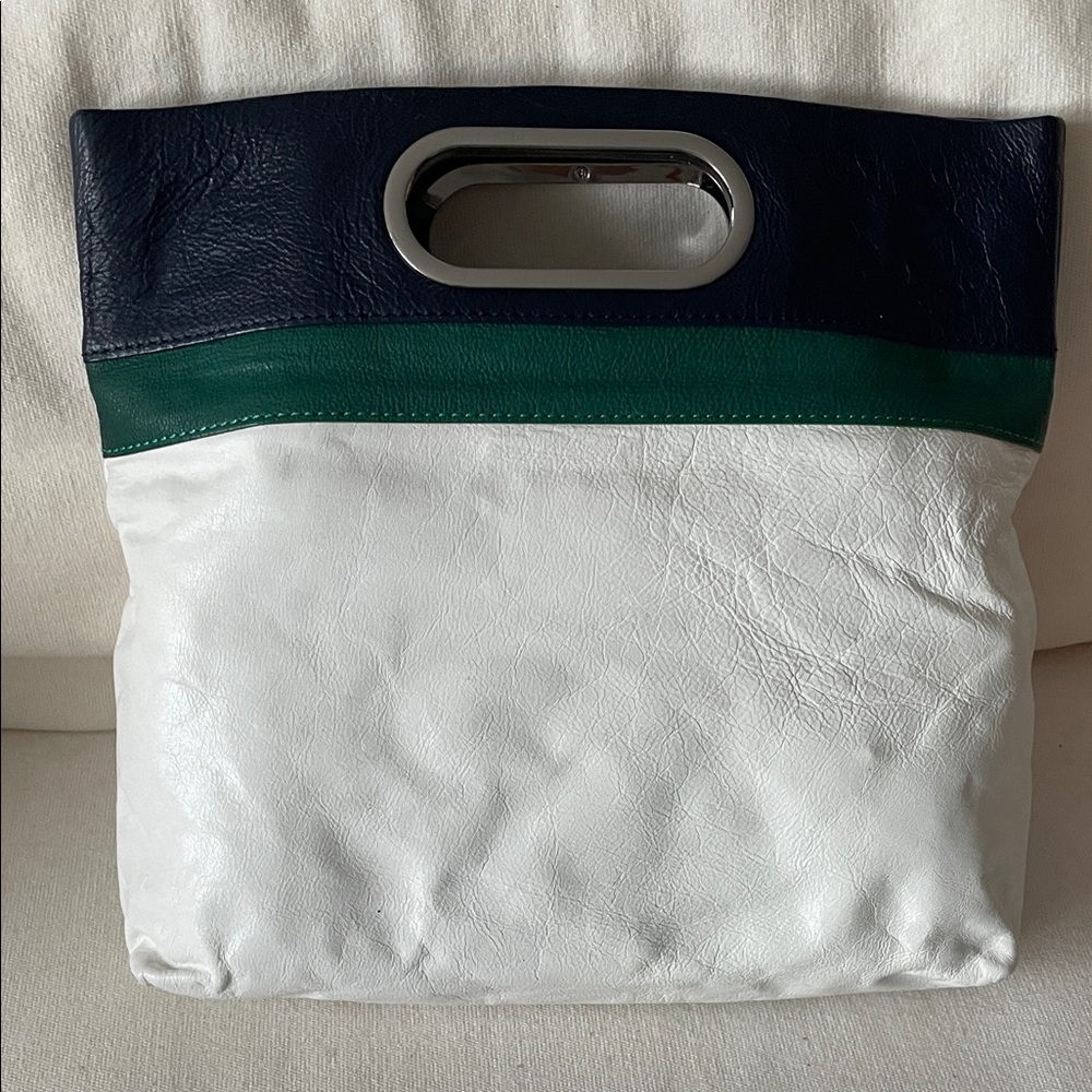 Banana Republic Navy, Green, and White Tote Bag